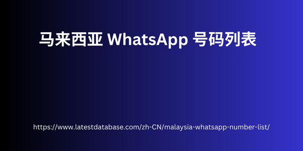 马来西亚 WhatsApp 号码列表